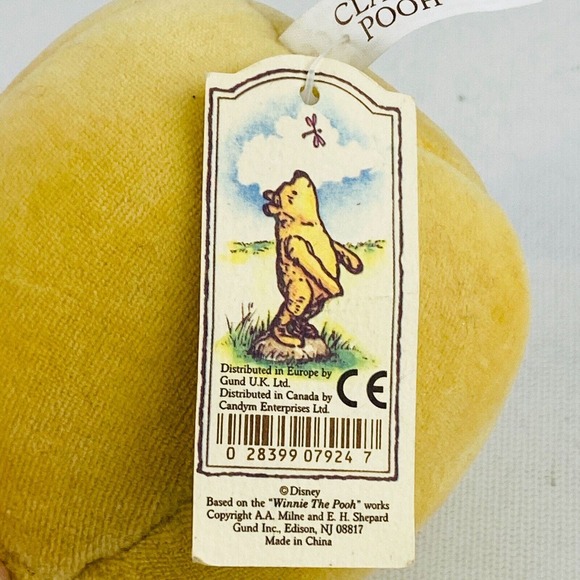 Gund Classic Pooh Winnie the Pooh 6" Plush Chime Ball Room Decor Stuffed Toy - Picture 9 of 9